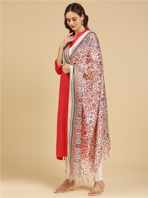 Dupatta Bazaar Floral Printed Art Silk Dupatta - Image 3