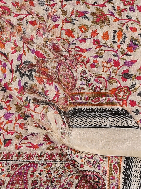 Dupatta Bazaar Floral Printed Art Silk Dupatta - Image 6