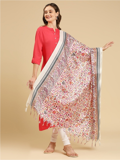 Dupatta Bazaar Floral Printed Art Silk Dupatta