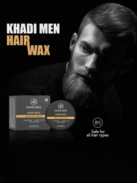 Khadi Men Men Argan & Hibiscus Hair Wax - 50gm - Image 3