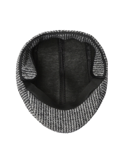 Zacharias Men Self Design Woollen Ascot Cap With Earmuff - Image 4