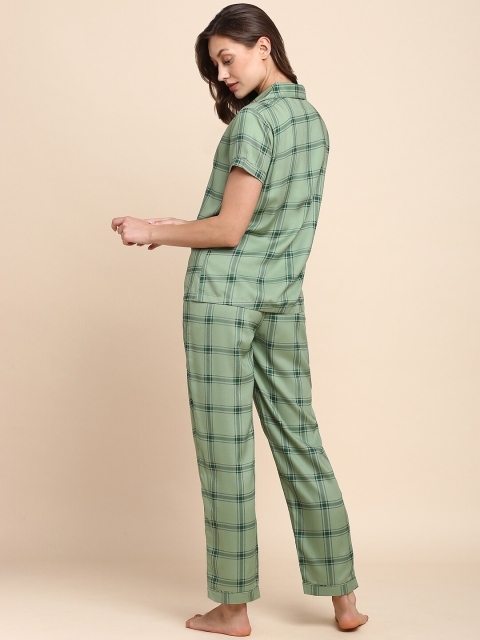 Van Heusen Checked Lapel Collar Night suit - Image 4