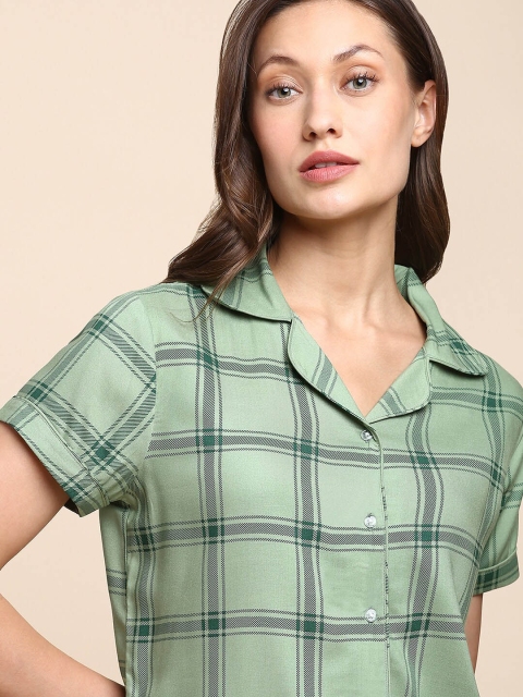 Van Heusen Checked Lapel Collar Night suit - Image 2