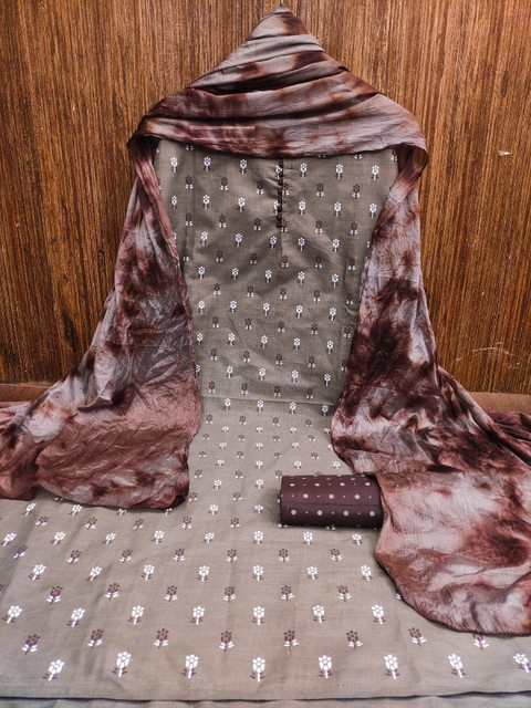 KALINI Floral Printed Unstitched Dress Material - Image 4