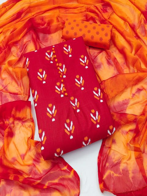 KALINI Ethnic Motifs Printed Unstitched Dress Material