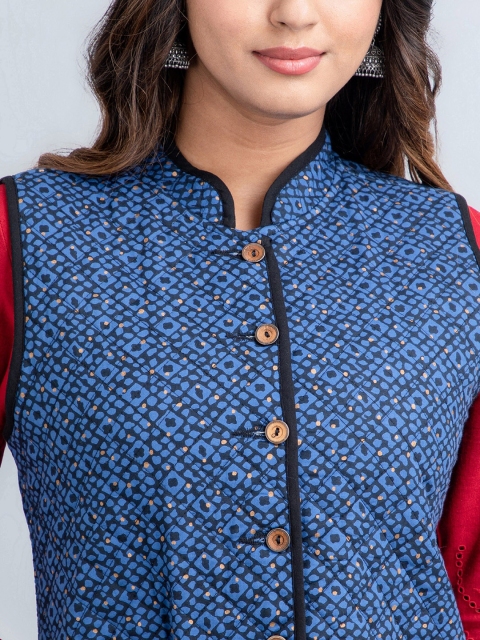 SUTI Abstract Printed Cotton Lightweight Tailored Jacket - Image 2