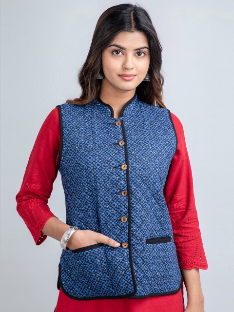 SUTI Abstract Printed Cotton Lightweight Tailored Jacket - Image 6