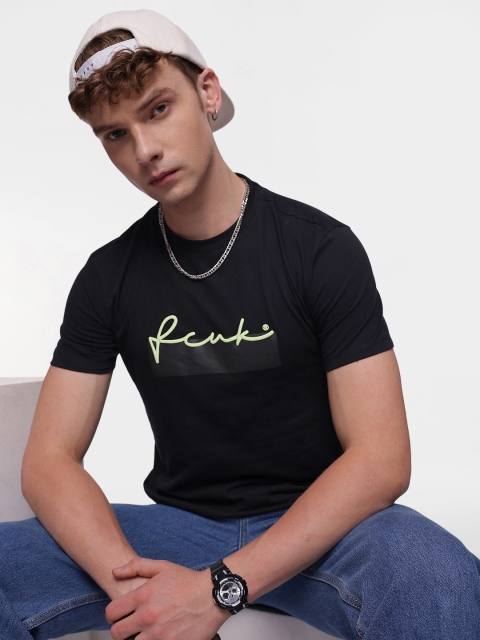 FCUK Brand Logo Printed Pure Cotton T-shirt - Image 2