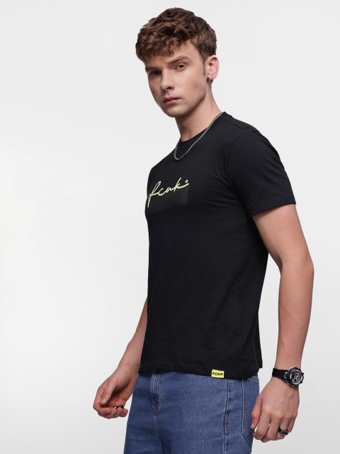 FCUK Brand Logo Printed Pure Cotton T-shirt - Image 5