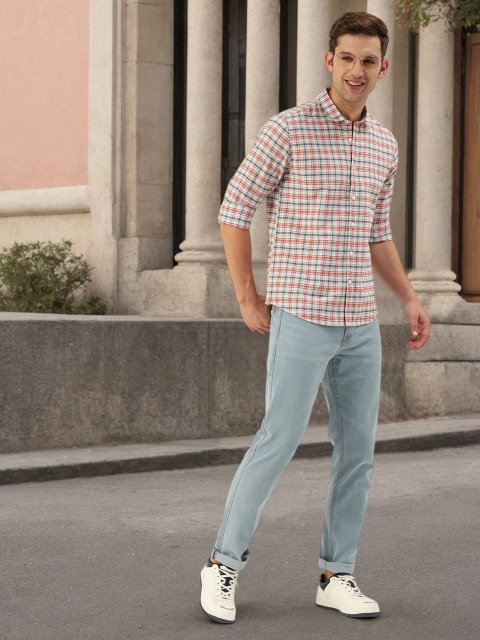 Mast & Harbour Men Standard Opaque Checked Casual Shirt