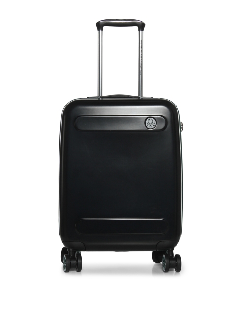 United Colors of Benetton Unisex Black Trolley Suitcase