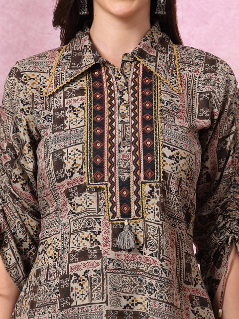 Nayam By Lakshita Women Printed Tunic with Palazzos - Image 3