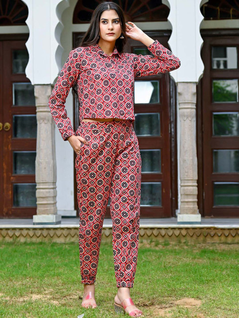 MissKurti Printed Pure Cotton Top & Trousers - Image 3
