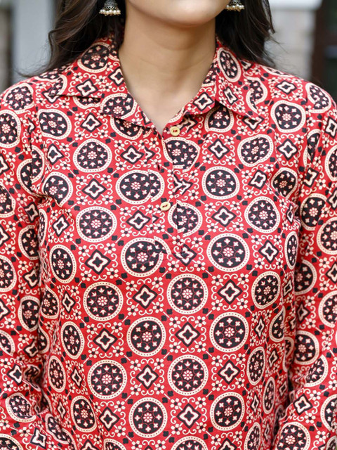 MissKurti Printed Pure Cotton Top & Trousers - Image 2