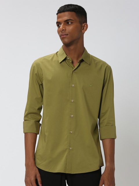 Mufti Slim Fit Spread Collar Long Sleeve Casual Shirt