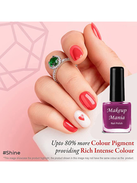 Makeup Mania Set of 12 High-Shine Long-Lasting Non-Toxic Nail Polish 6ml Each - Shade 203 - Image 5