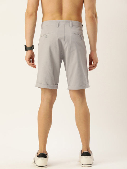 Harvard Men Solid Mid-Rise Slim Fit Regular Shorts - Image 3
