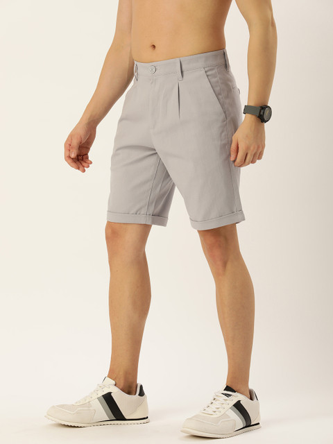 Harvard Men Solid Mid-Rise Slim Fit Regular Shorts - Image 2