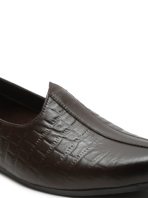Teakwood Leathers Men Textured Leather Comfort Insole Basics Mojaris - Image 6
