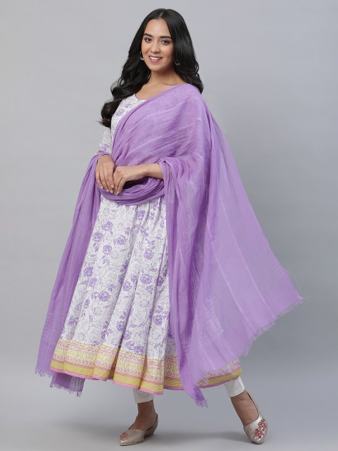 AURELIA Striped Cotton Blend Dupatta - Image 3