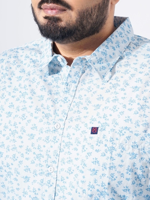 Hardsoda by The Indian Garage Co Micro Disty Printed Spread Collar Cotton Casual Shirt - Image 2