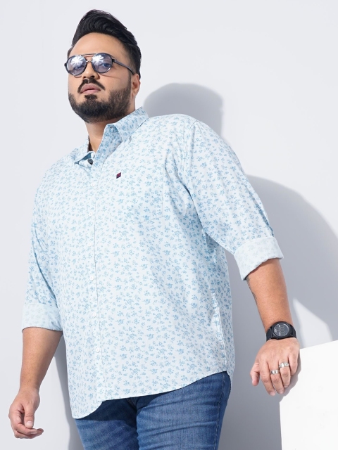 Hardsoda by The Indian Garage Co Micro Disty Printed Spread Collar Cotton Casual Shirt - Image 6