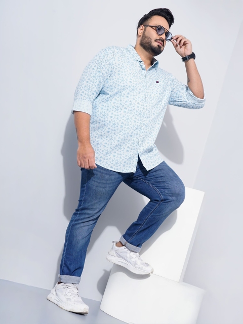 Hardsoda by The Indian Garage Co Micro Disty Printed Spread Collar Cotton Casual Shirt - Image 4