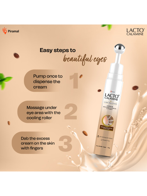 Lacto Calamine Coffee Oil Under Eye Cream With Sweet Almond Oil & Vitamin E - 15g - Image 5