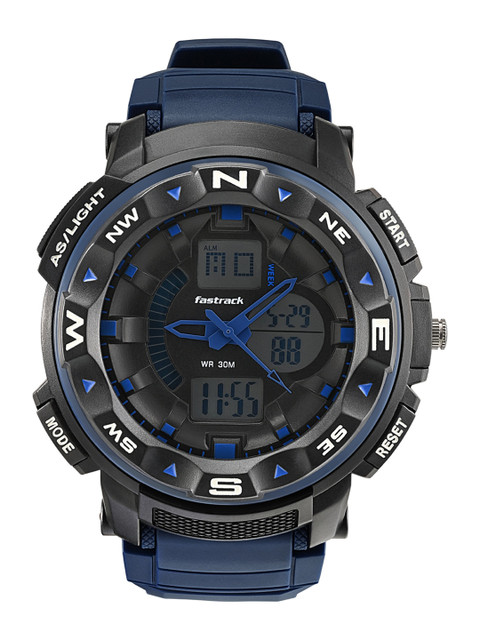 Fastrack Quartz Analog Digital With Black Dial Unisex Watch - Nt38076pp05w