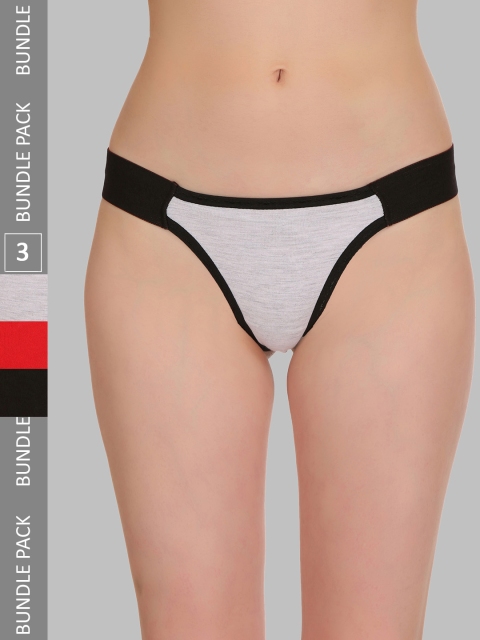 SELFCARE Pack Of 3 Pure Soft Cotton Thong Briefs SN1545N