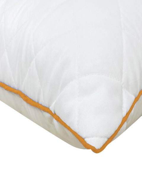 SPACES 2-Pcs White Quilted Microfiber Sleep Pillows - Image 5
