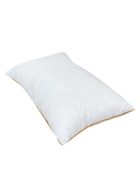 SPACES 2-Pcs White Quilted Microfiber Sleep Pillows - Image 4