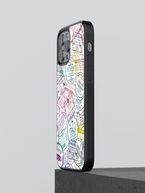 macmerise Immigration Stamps Classic Design iPhone 13 Pro Max Back Case