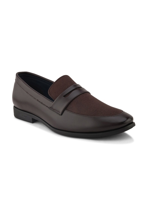 HERE&NOW Men Brown Round-Toe Formal Loafers - Image 2