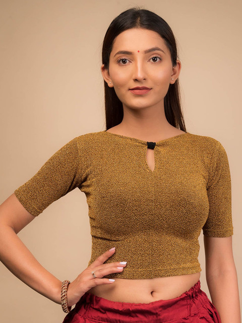 Bindigasm's Advi Keyhole Neck Stretchable Saree Blouse