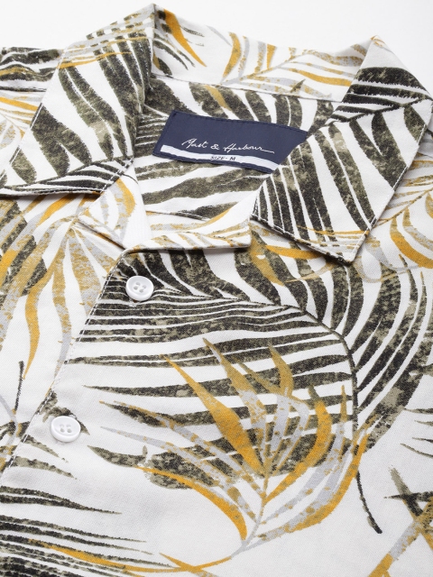 Mast & Harbour Tropical Printed Cuban Collar Casual Shirt - Image 2