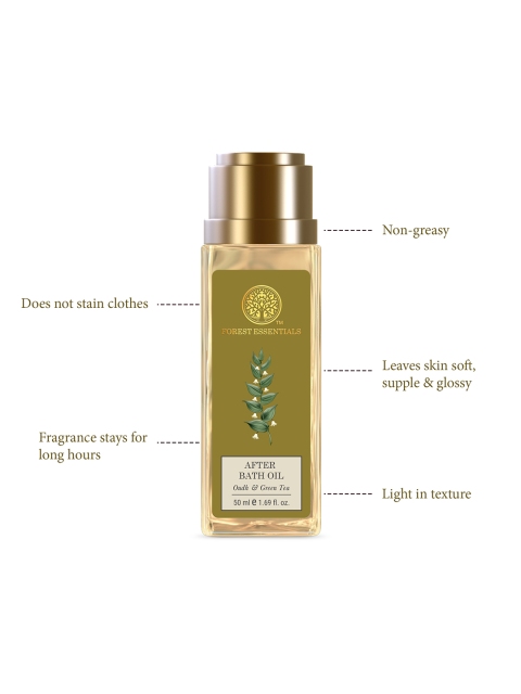Forest Essentials Ayurvedic Oudh & Green Tea Travel Size After Bath Oil - 50 ml - Image 3