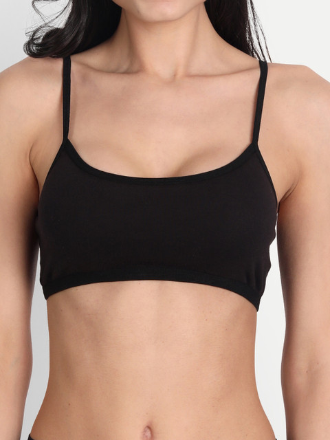 Aimly Pack Of 3 Non-Padded All Day Comfort Medium Coverage Cotton Workout Bra - Image 6