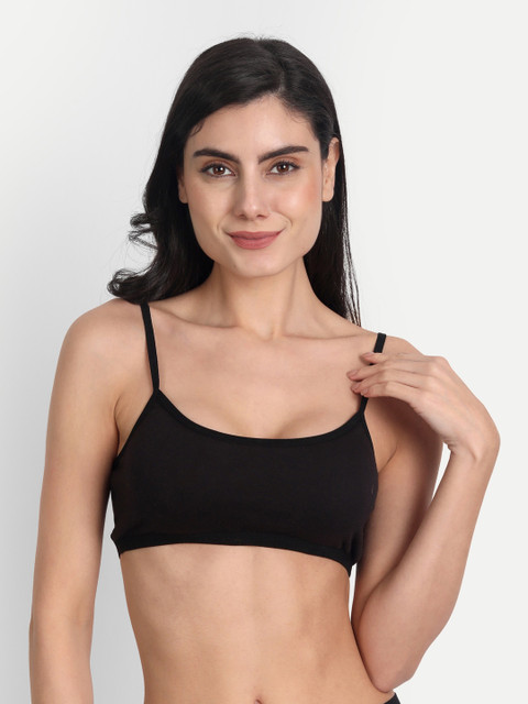 Aimly Pack Of 3 Non-Padded All Day Comfort Medium Coverage Cotton Workout Bra - Image 2