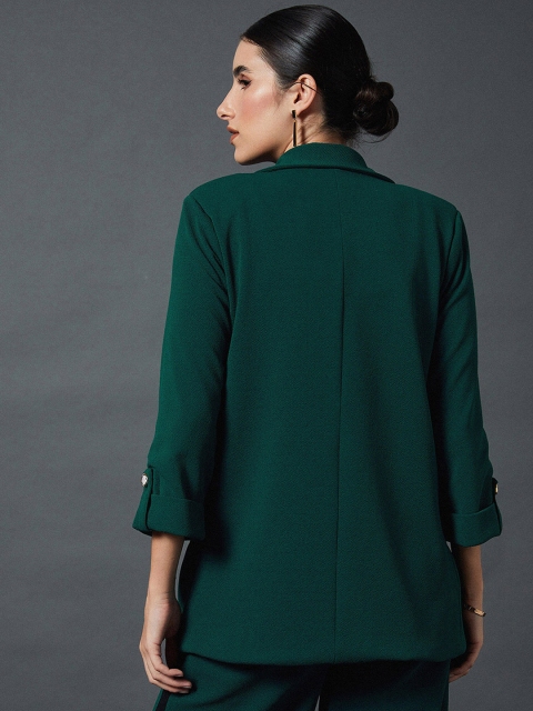 SASSAFRAS worklyf Self Design Notched Lapel Single-Breasted Blazers - Image 4