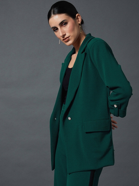 SASSAFRAS worklyf Self Design Notched Lapel Single-Breasted Blazers - Image 3