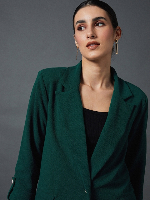 SASSAFRAS worklyf Self Design Notched Lapel Single-Breasted Blazers - Image 2