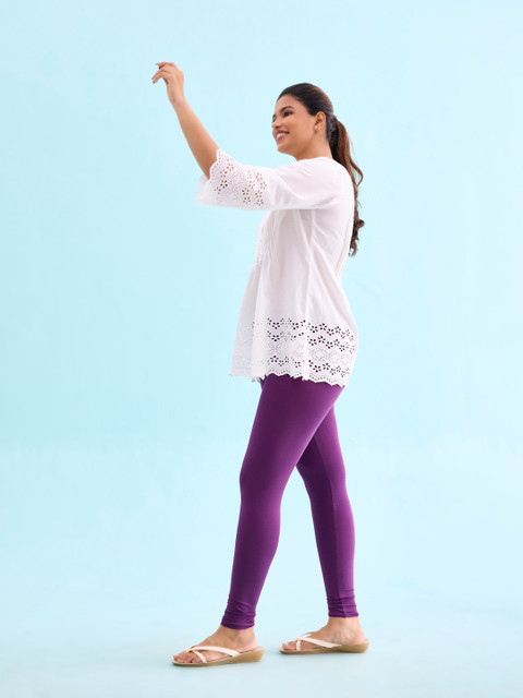 Go Colors Women Mid-Rise Solid Leggings - Image 2