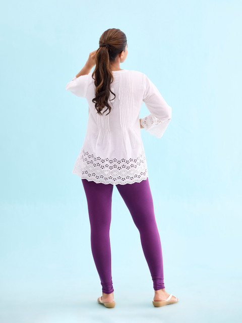 Go Colors Women Mid-Rise Solid Leggings - Image 3