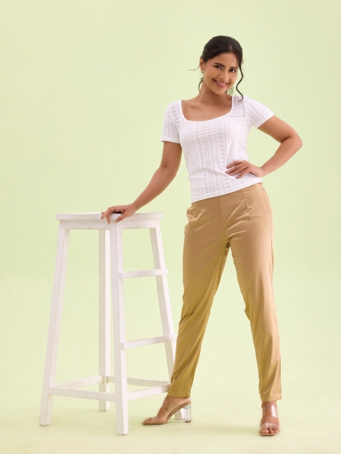 Go Colors Women Slim Fit Trousers - Image 4