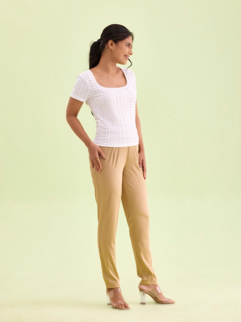Go Colors Women Slim Fit Trousers - Image 2