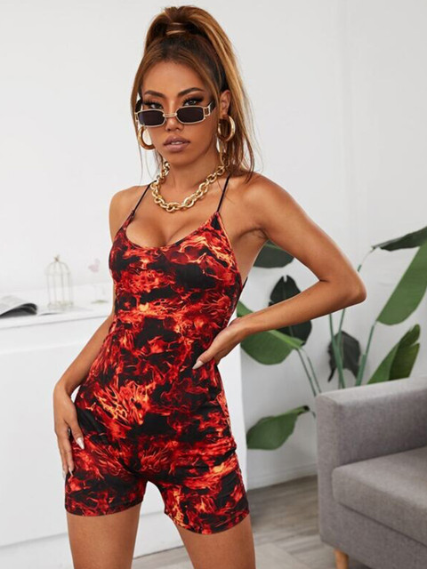 BAESD Abstract Printed Playsuit