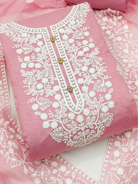 MANVAA Embroidered Unstitched Dress Material - Image 2
