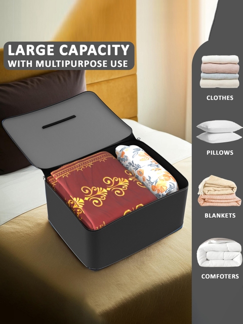 Kuber Industries Black Underbed Storage Bag For Clothes - Image 5