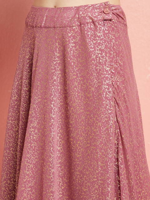 AKS Couture Floral Printed Ready to Wear Lehenga & Blouse With Dupatta - Image 3